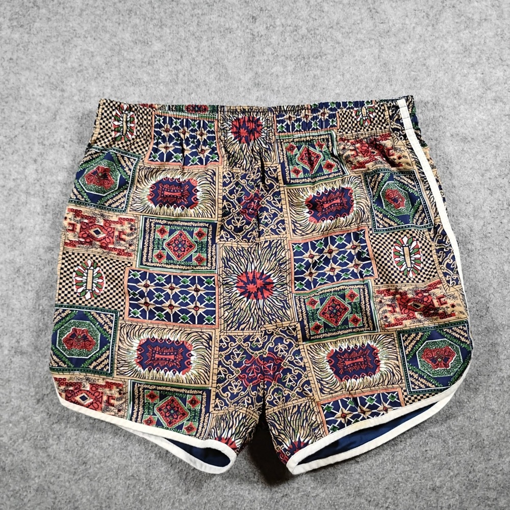 Vintage Rob Roy Boys Patchwork Swim Trunks Size 20 Multicolor Retro Board Shorts